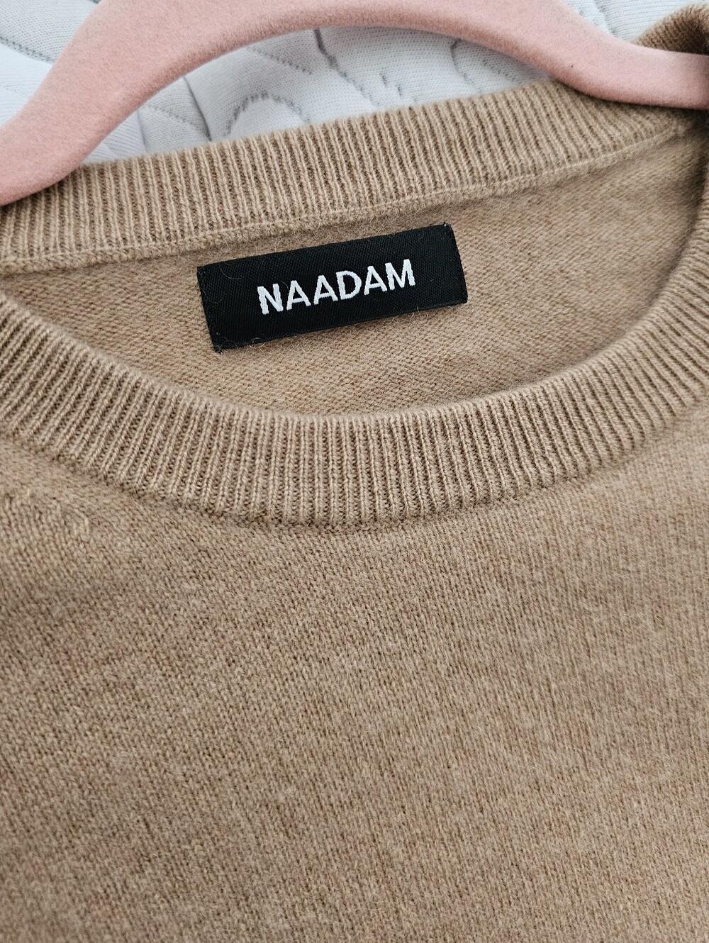Naadam 100% Cashmere Camel Tan Crewneck Sweater Size Small - Picture 4 of 5